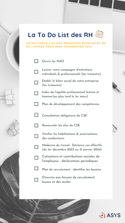 To Do List des RH 2024 by Asys