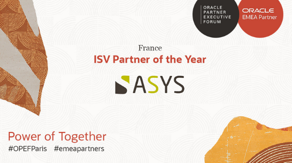Asys remporte l’award Oracle du meilleur ISV 2020